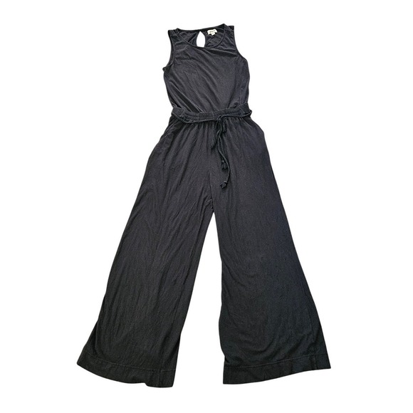 Pact Pants - Pact Jumpsuit Women Small Black Organic Cotton Wide Leg Sleeveless